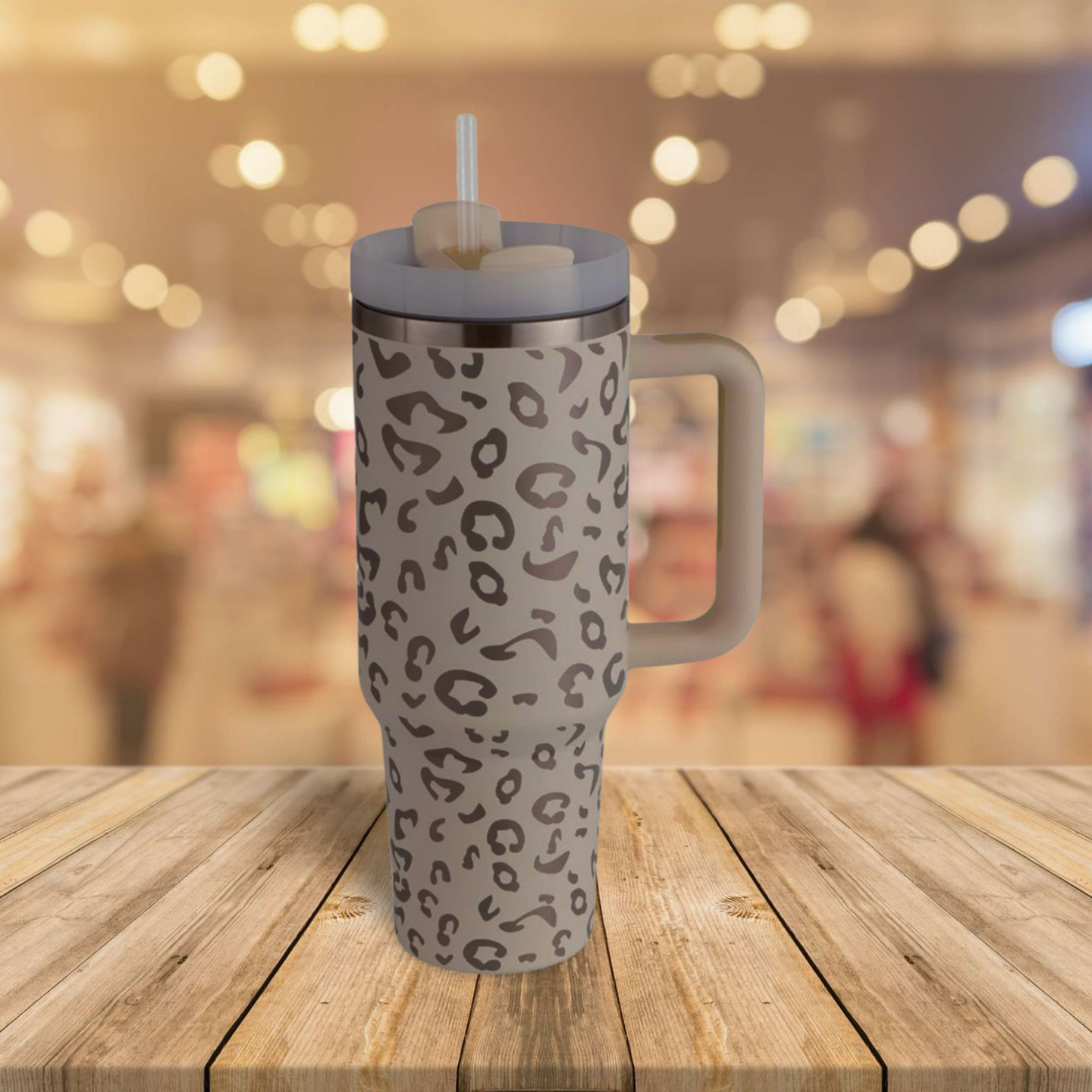 Leopard Laser 40 Oz Tumbler