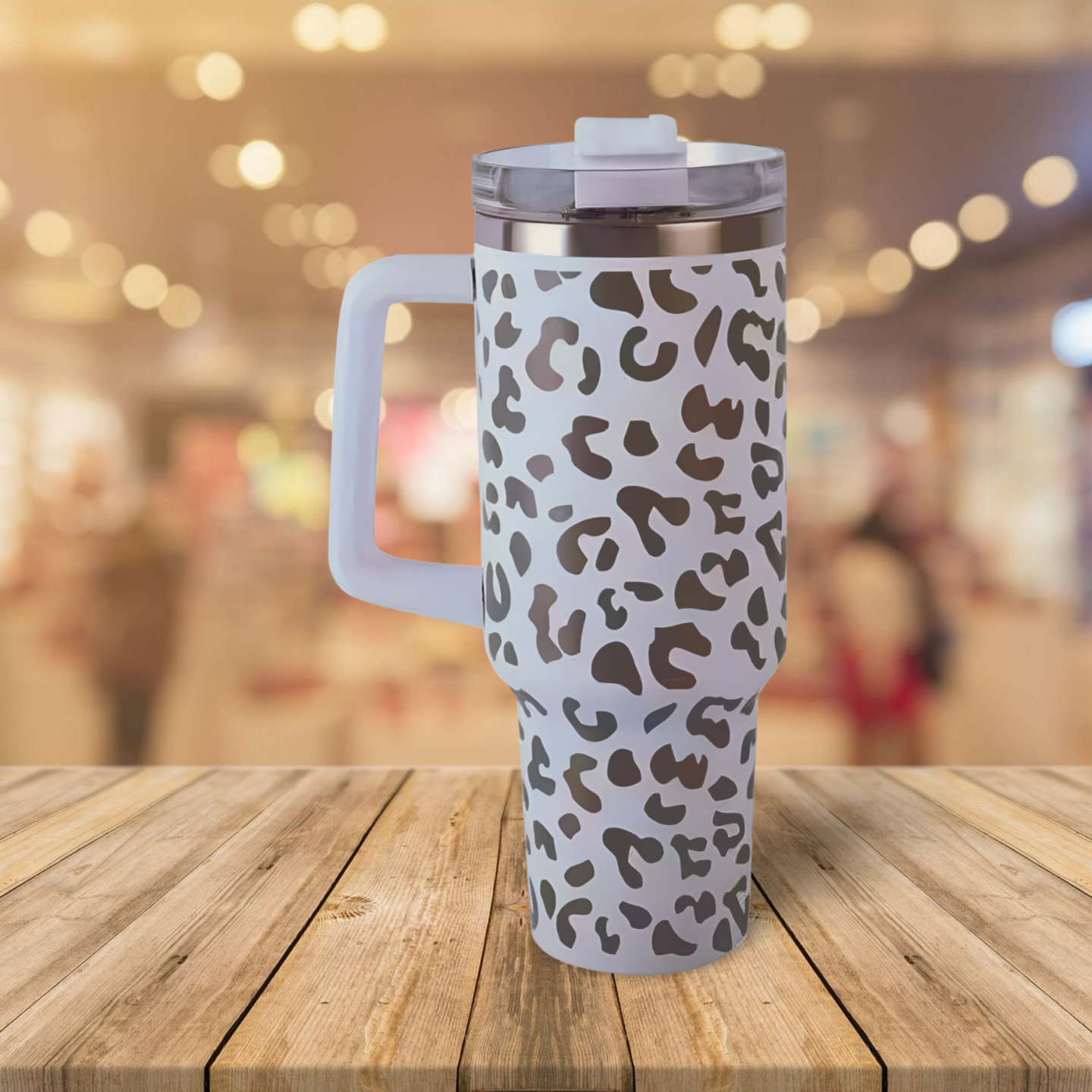 Leopard Laser 40 Oz Tumbler