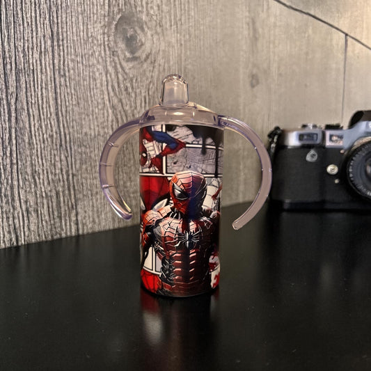 Spider-Man Inspired Kids Spill-Proof Tumbler 🕷️❤️💙