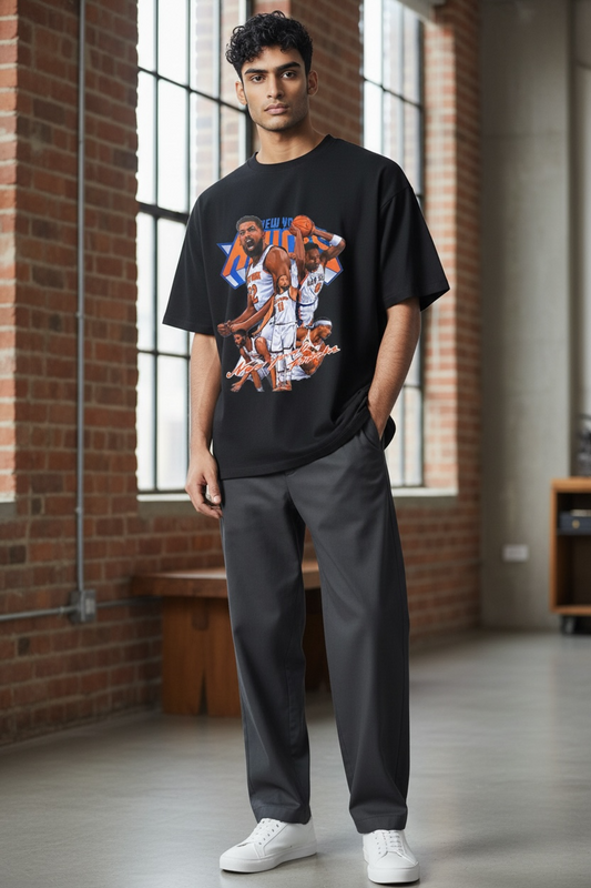 🏀 New York Knicks Vintage Player Collage T-Shirt | Knicks Fan Graphic Tee
