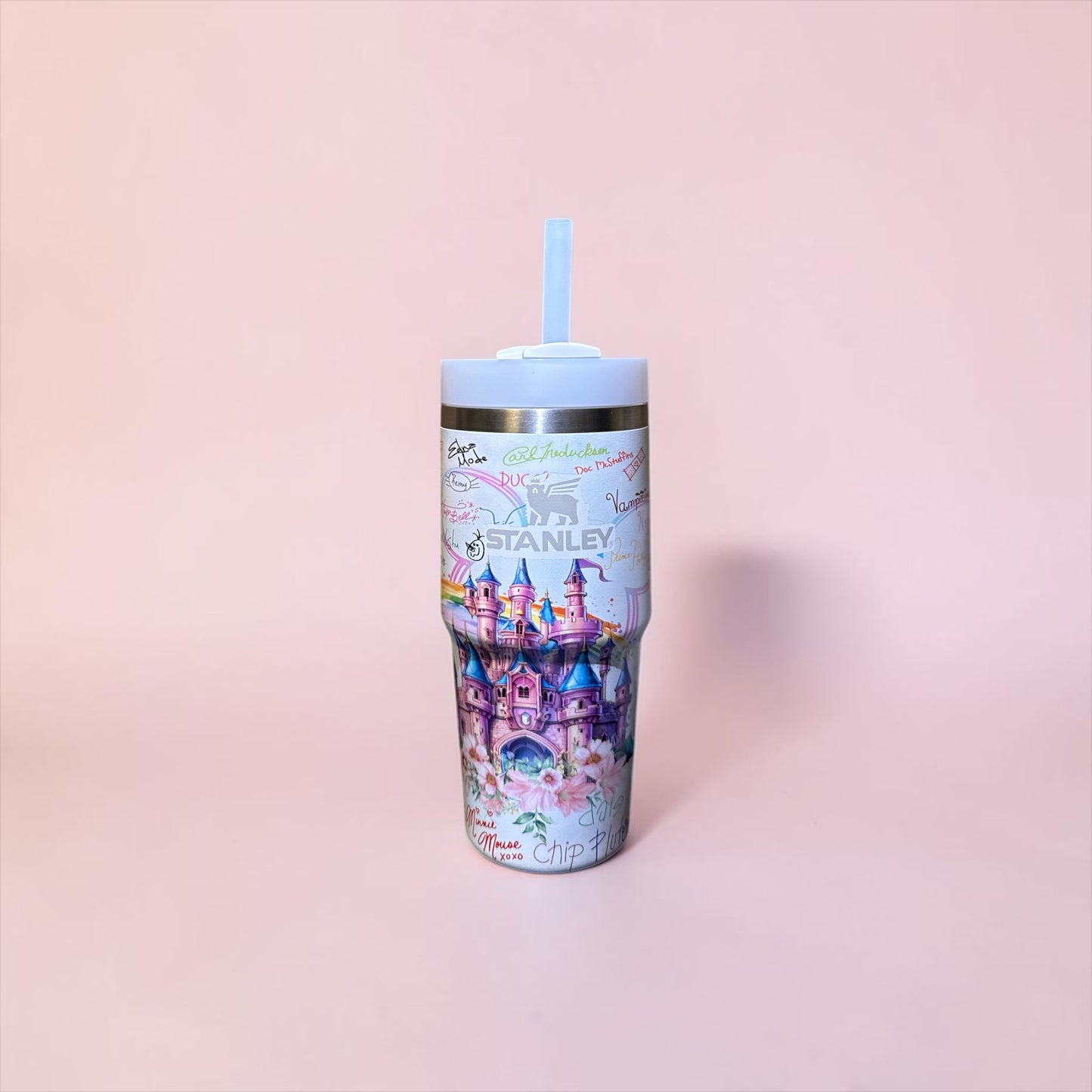 ✨ Disney-Inspired Signature Castle Stanley Mini Tumbler | 14OZ Spill-Proof Travel Cup