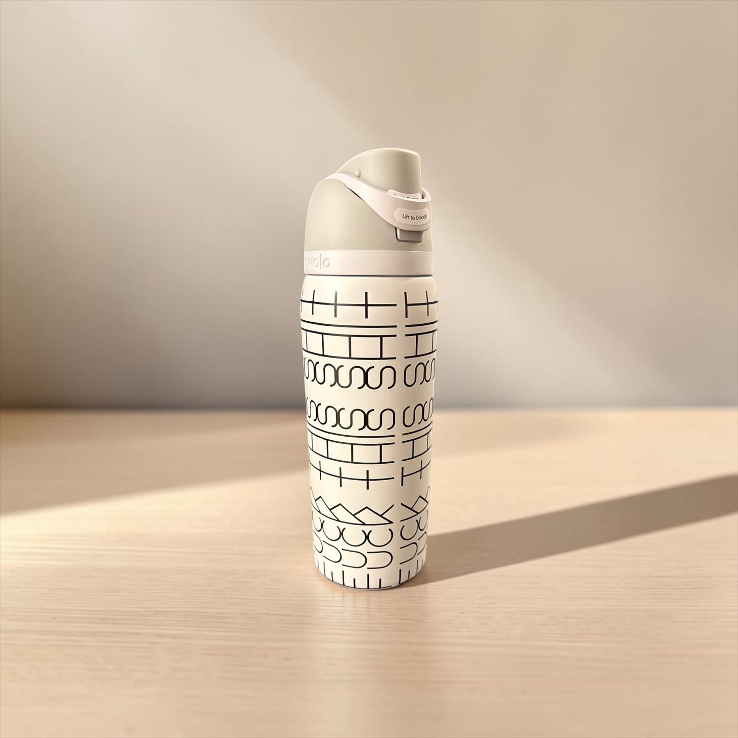 Hidden Message Black & White Owala Bottle