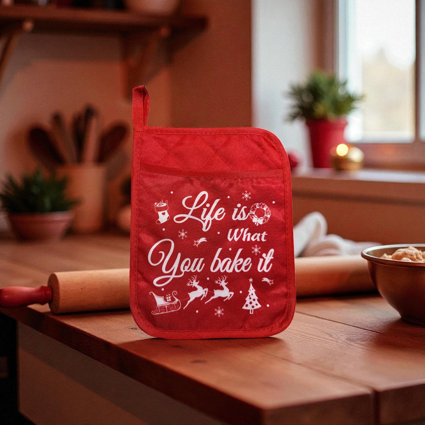 Holiday Baking Pot Holder Collection – Festive Heat-Resistant Kitchen Essentials