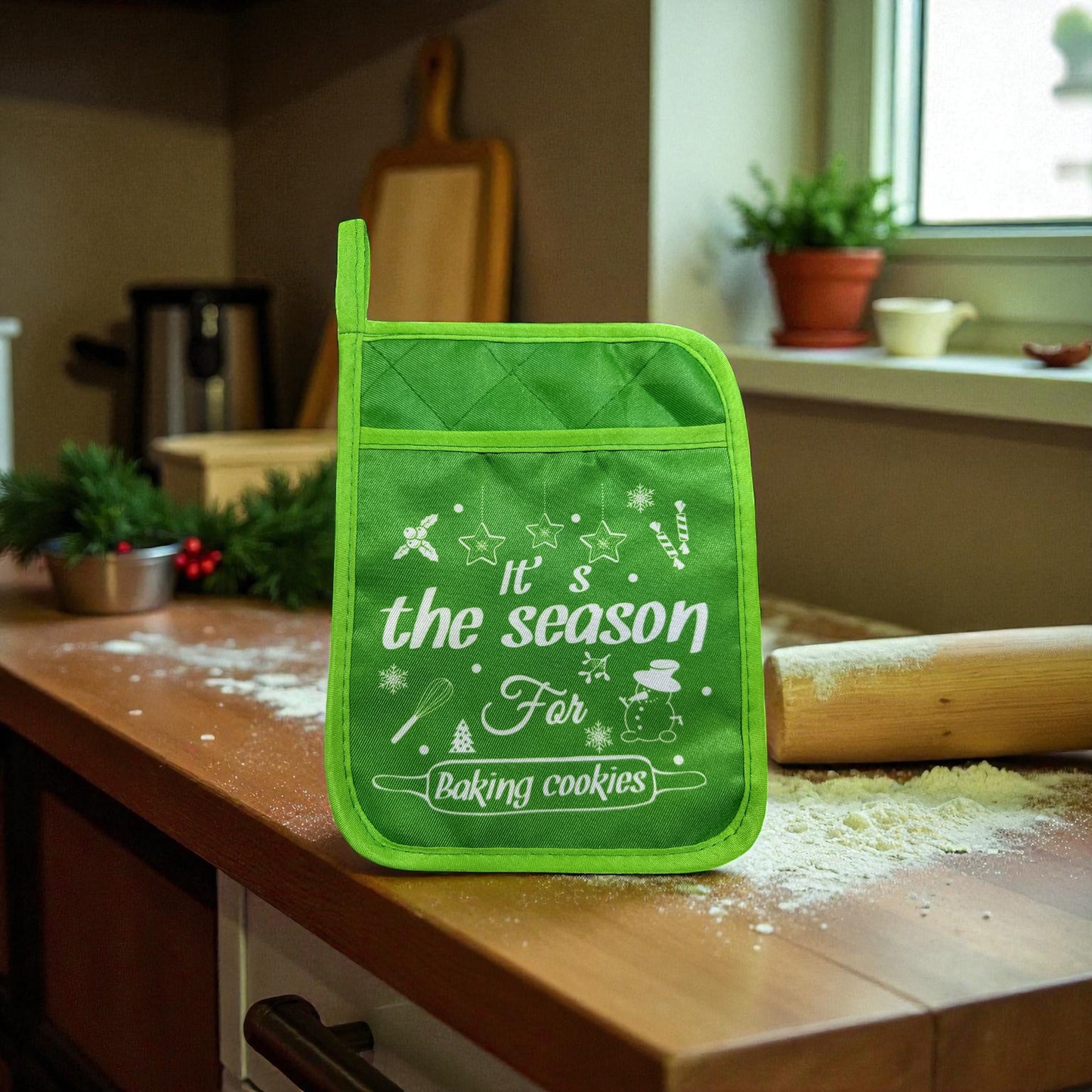 Holiday Baking Pot Holder Collection – Festive Heat-Resistant Kitchen Essentials