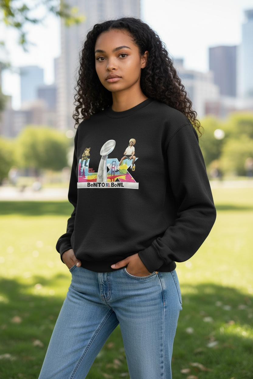 Benito Bowl Super Bowl 2026 Sweatshirt – Balck | Custom NFL-Inspired Edition